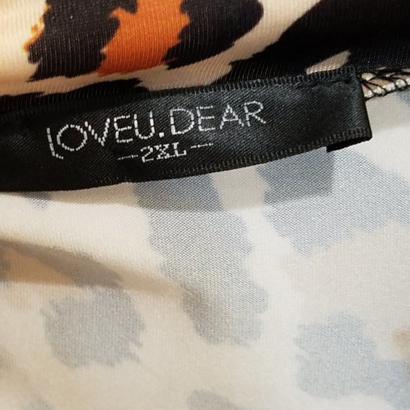 blouse sleeveless animal print leopard brown black - Picture 4 of 5